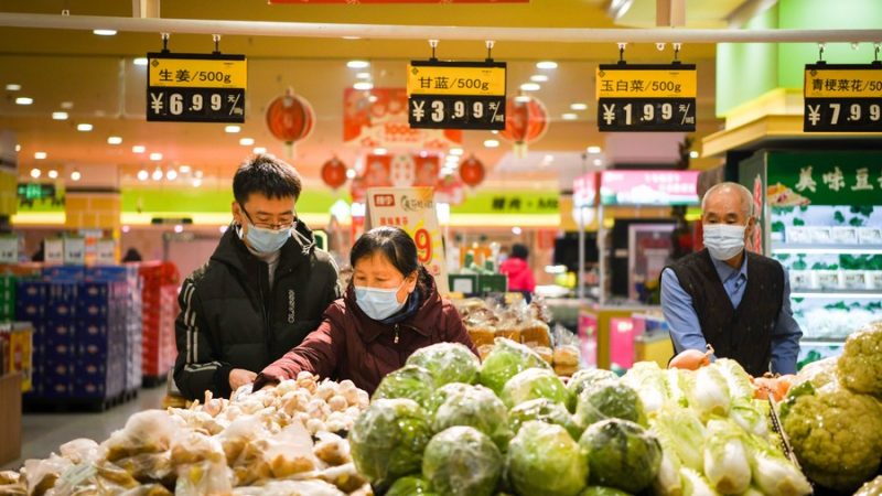 Inflação ao consumidor cai 0,2% em fevereiro na China