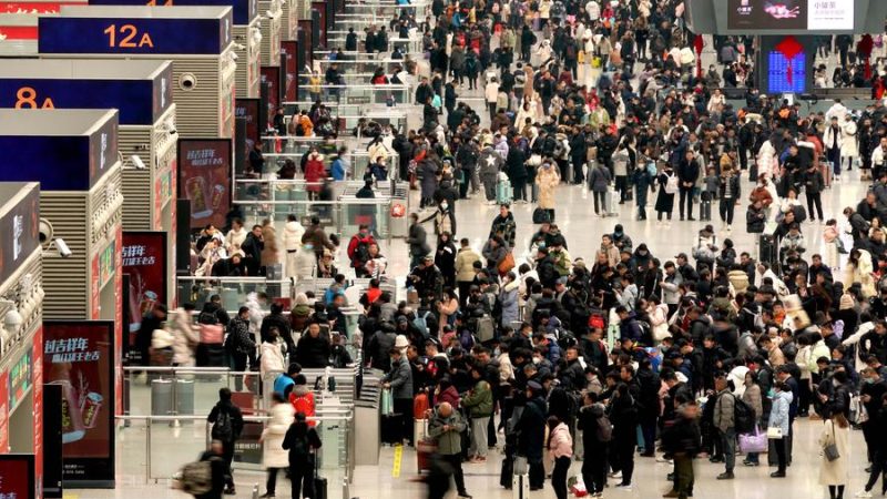 Ferrovias da China movimentam mais de 300 milhões de viagens durante Festa da Primavera